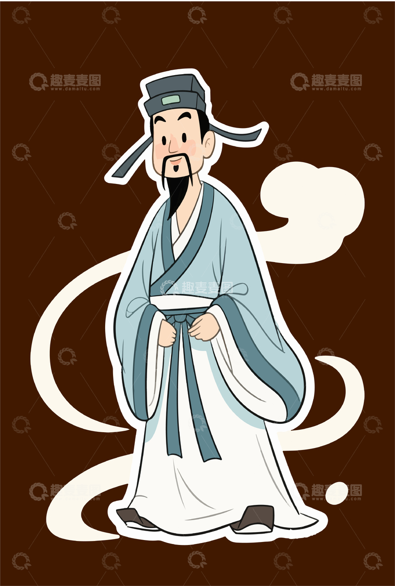 古风文人插画设计素材