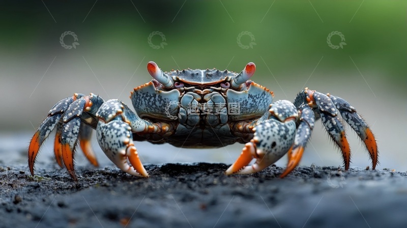 高清大图下载【趣麦麦图】一只行走的螃蟹