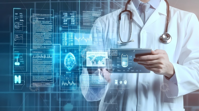 高清大图下载【趣麦麦图】科技医疗未来医生操作界面