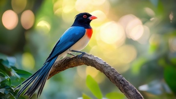 森林里的一只翠鸟