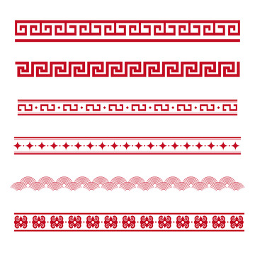 中式传统图案边框装饰设计素材