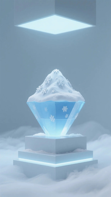 冰雪水晶山展示艺术装置