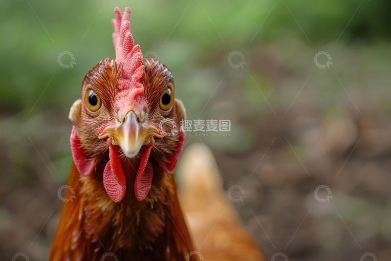 高清大图下载【趣麦麦图】一只母鸡特写摄影