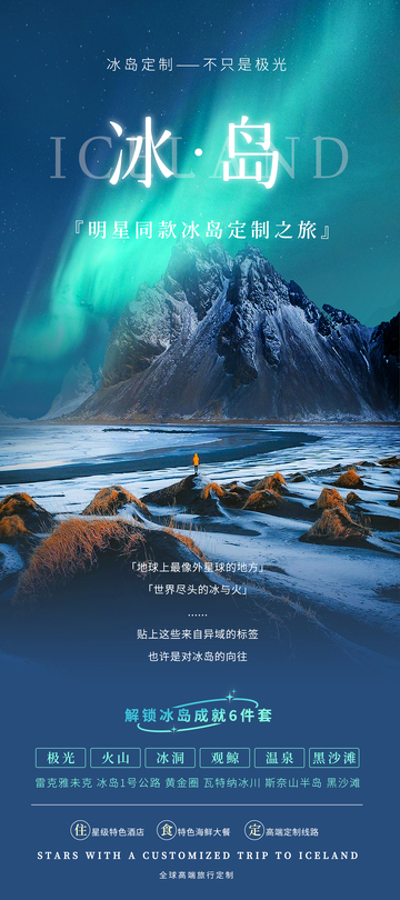 冰岛旅游海报