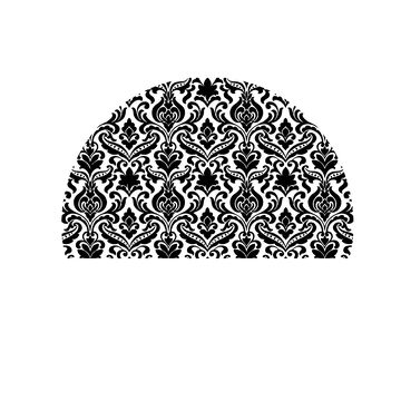 黑白色调花纹装饰图案设计