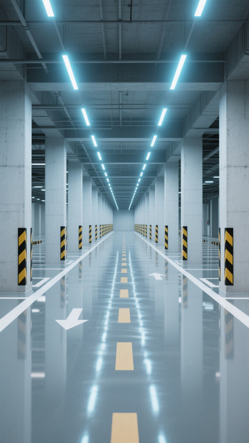 地下停车场建筑背景