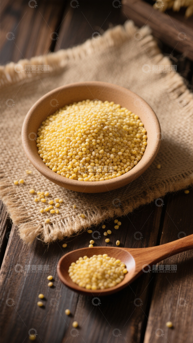 高清大图下载【趣麦麦图】黄豆食材写实背景