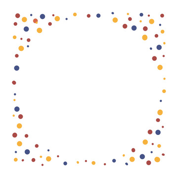 彩色圆点边框装饰设计元素