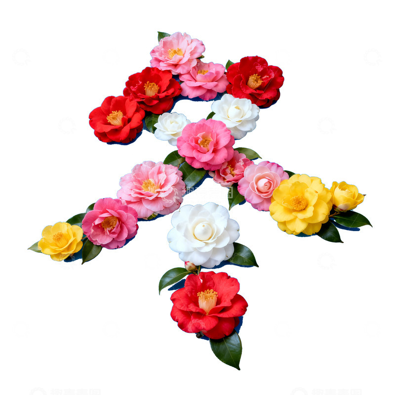 高清大图下载【趣麦麦图】-3创意汉字冬拼贴画