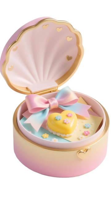 贝壳形礼盒甜点装饰设计