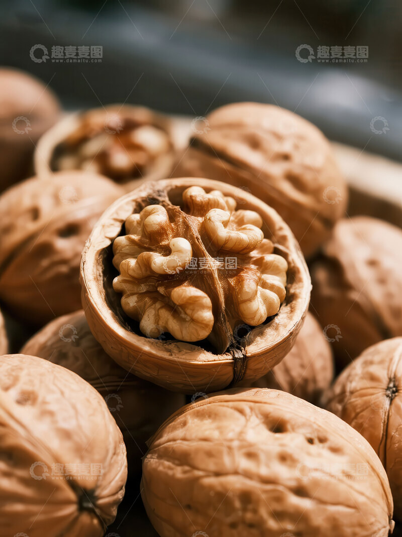 高清大图下载【趣麦麦图】核桃  益智  药食  