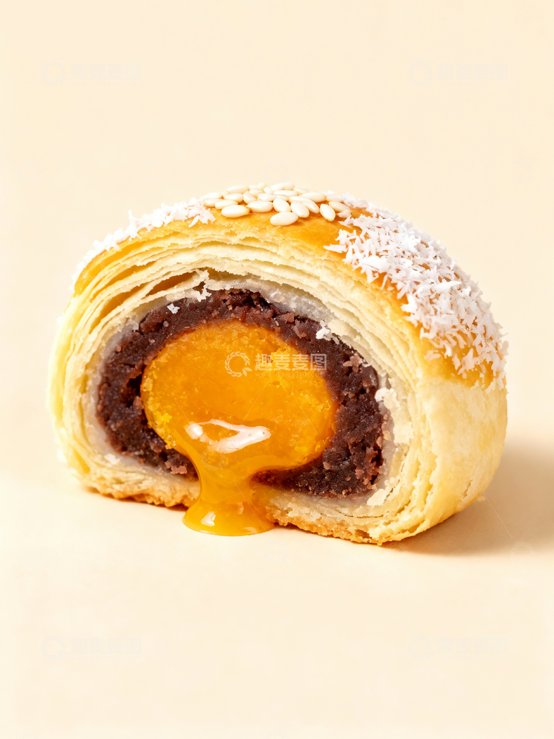 源文件下载【趣麦麦图】特写蛋黄酥1