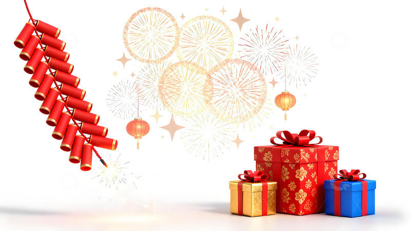 高清大图下载【趣麦麦图】喜庆春节礼品元素设计