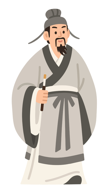 古风智者插画人物设计素材