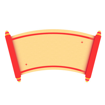 卡通卷轴装饰图案