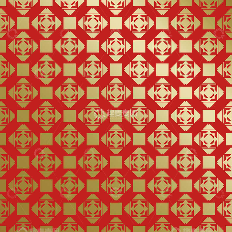 源文件下载【趣麦麦图】红金中式喜庆花纹背景65