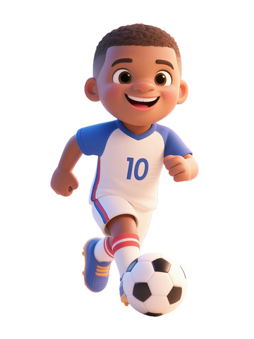 卡通足球小将运动形象设计