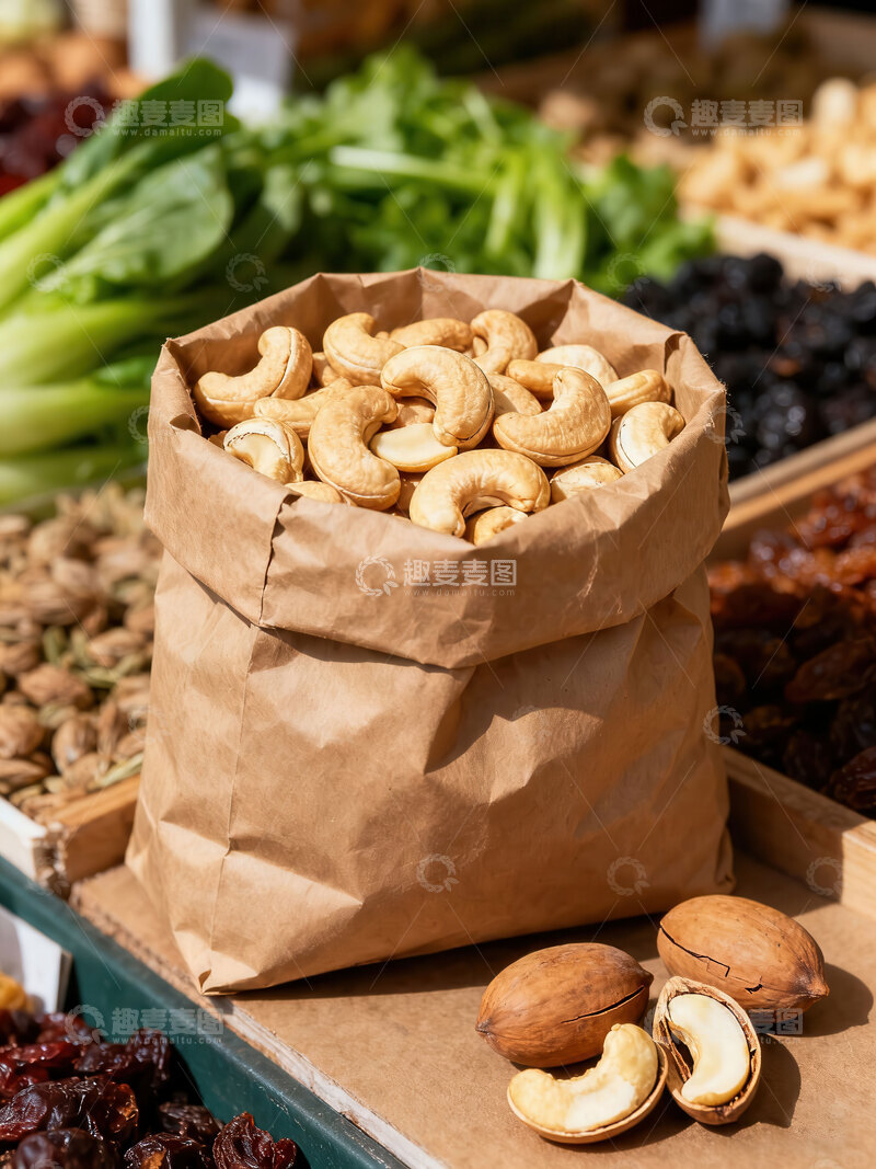 高清大图下载【趣麦麦图】腰果  月牙  健脾 