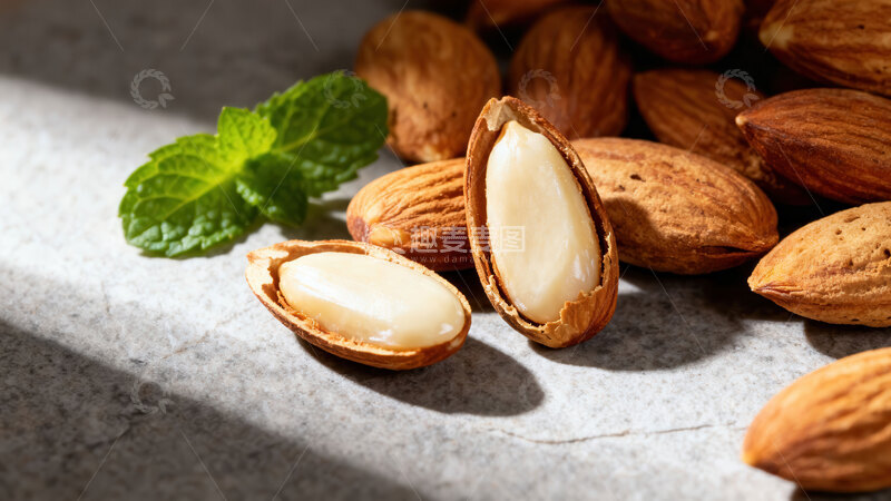 高清大图下载【趣麦麦图】巴旦木  甜杏  营养 