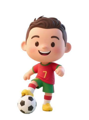 卡通足球运动员造型设计素材