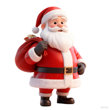 圣诞节免抠元素袜子麋鹿雪人花环雪橇6