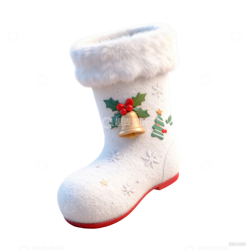 高清大图下载【趣麦麦图】圣诞节免抠元素袜子麋鹿雪人花环雪橇