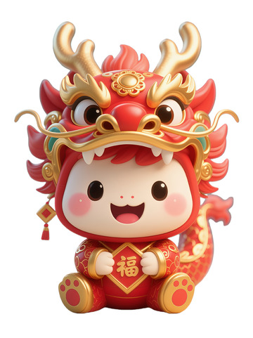 可爱卡通龙年吉祥物