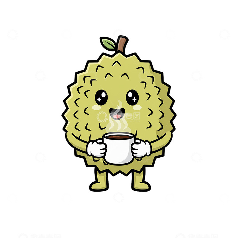 高清大图下载【趣麦麦图】9榴莲卡通漫画