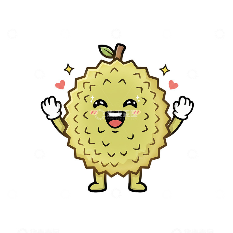 高清大图下载【趣麦麦图】3榴莲卡通漫画