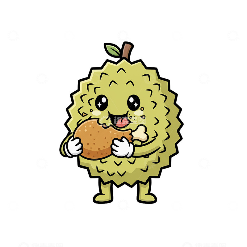 高清大图下载【趣麦麦图】13榴莲卡通漫画