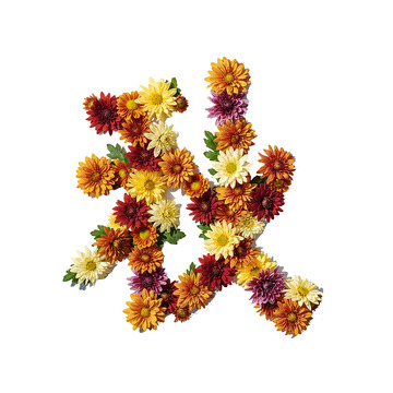 秋天艺术字素材