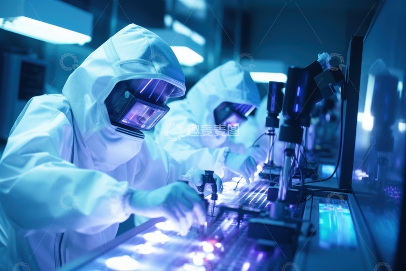 高清大图下载【趣麦麦图】实验室里穿着白大褂的研究员