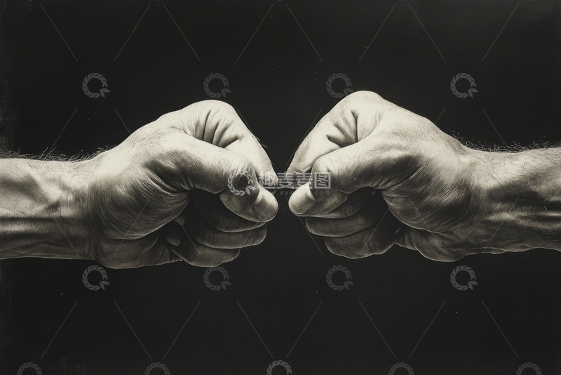 高清大图下载【趣麦麦图】对着的两个拳头