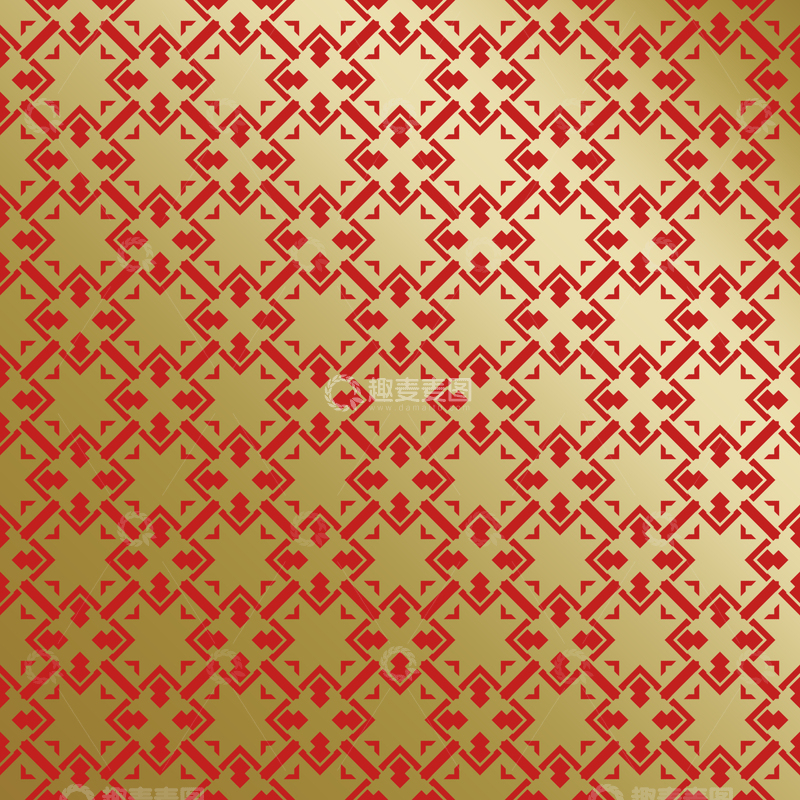 源文件下载【趣麦麦图】红金中式喜庆花纹背景109