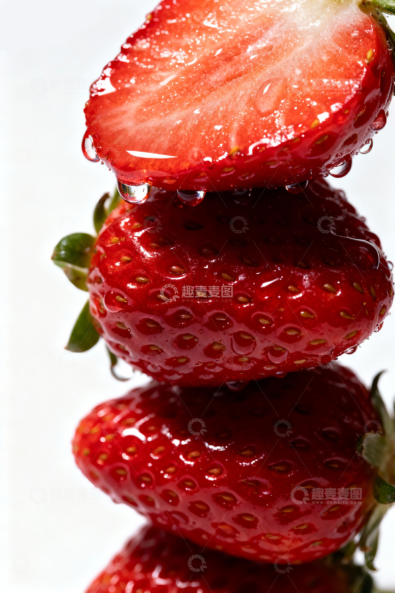 源文件下载【趣麦麦图】草莓特写摄影5
