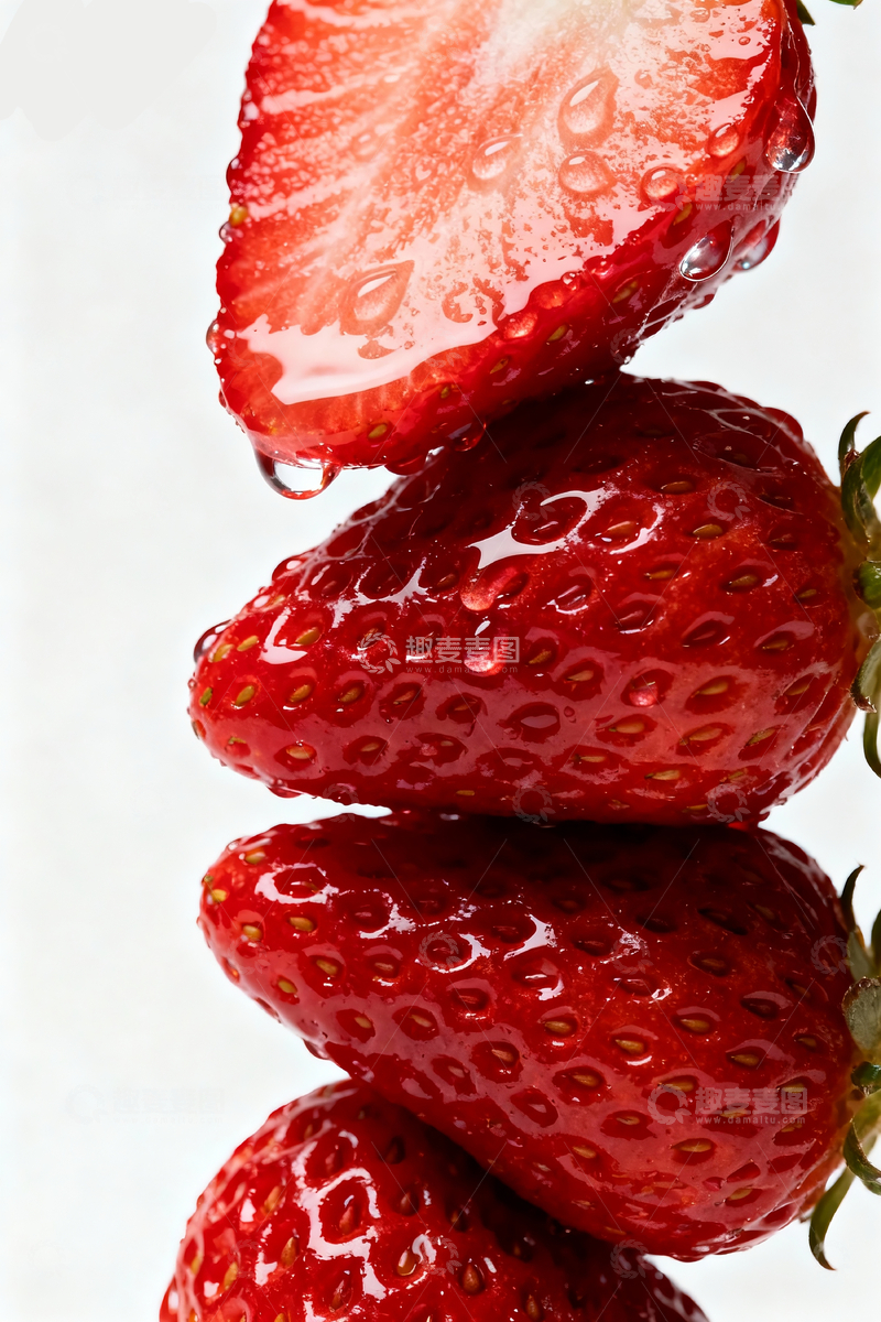 源文件下载【趣麦麦图】草莓特写摄影4