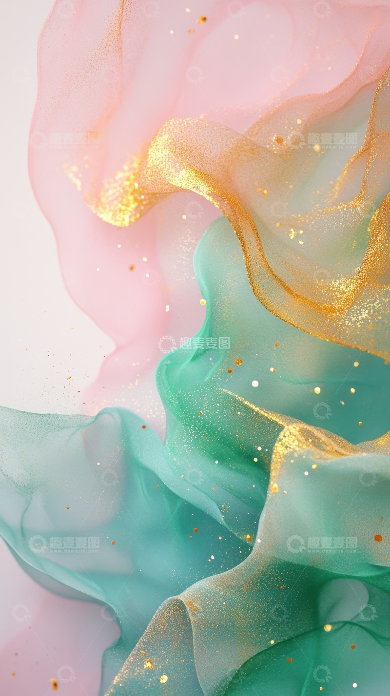 高清大图下载【趣麦麦图】金粉色闪光亮点背景