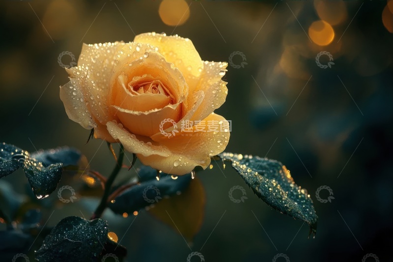 高清大图下载【趣麦麦图】盛开的黄色玫瑰花