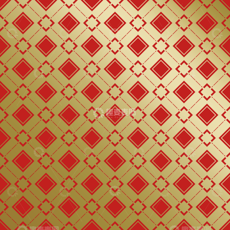 源文件下载【趣麦麦图】-红金中式喜庆花纹背景115