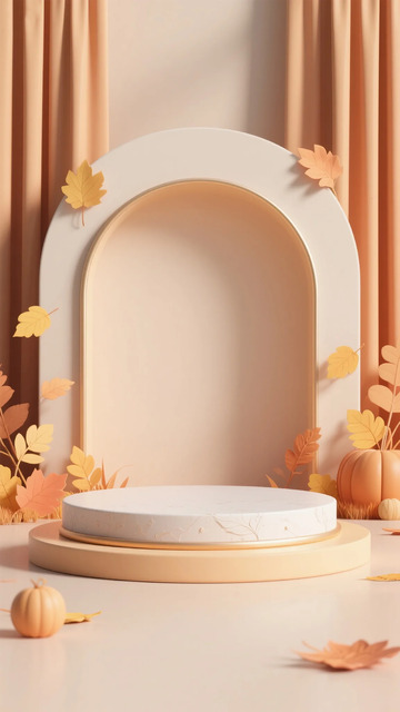 秋日温馨展示台设计