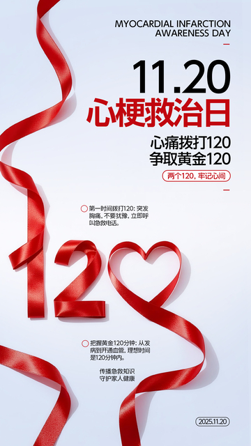 心梗救治日海报
