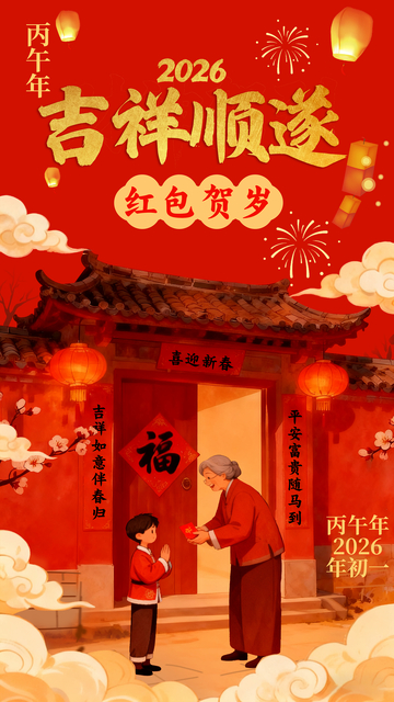 2026春节喜庆海报设计素材