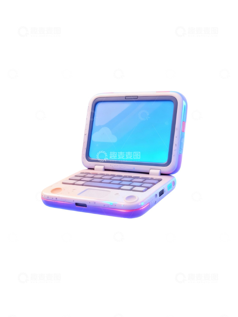 高清大图下载【趣麦麦图】彩虹色便携笔记本设计素材