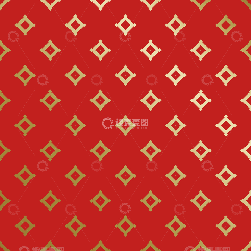 源文件下载【趣麦麦图】红金中式喜庆花纹背景133