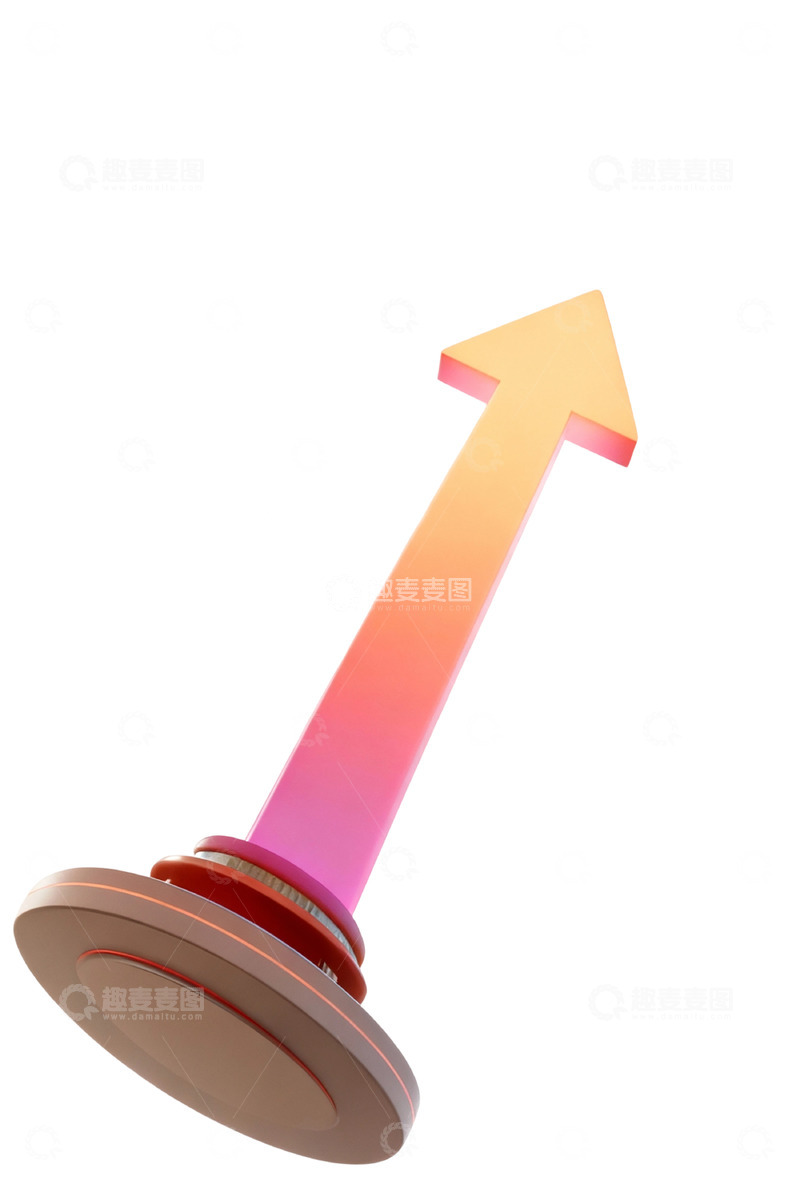 高清大图下载【趣麦麦图】渐变箭头增长图标设计元素