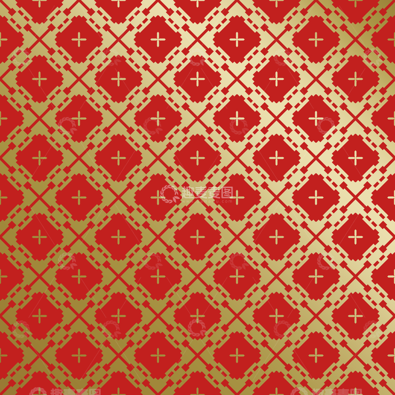 源文件下载【趣麦麦图】红金中式喜庆花纹背景131