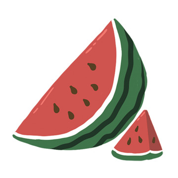 卡通西瓜插画设计素材