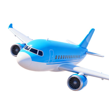 玩具飞机模型蓝白色调