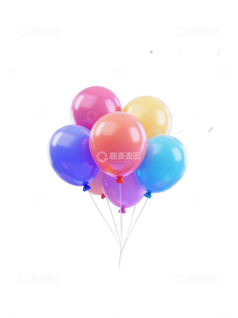 高清大图下载【趣麦麦图】彩色气球装饰设计素材