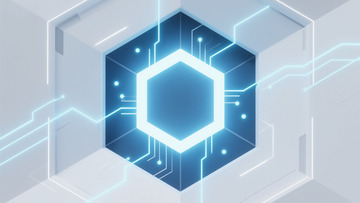 科技感六边形电路板图案